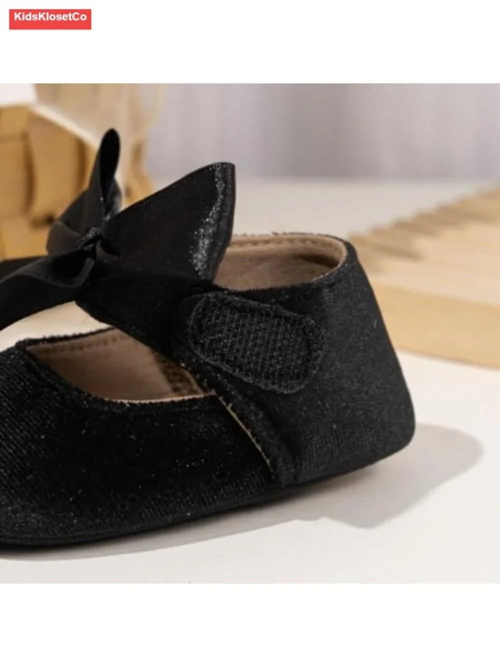 Infant Baby Girls Mary Jane Shoes Velvet Non-Slip Rubber Sole Ballet Slippers